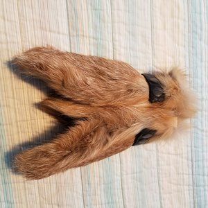 Genuine Fox Fur & Leather Mittens